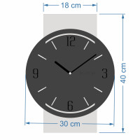 Geometrické nástenné drevené hodiny 40cm, z240-md-dx